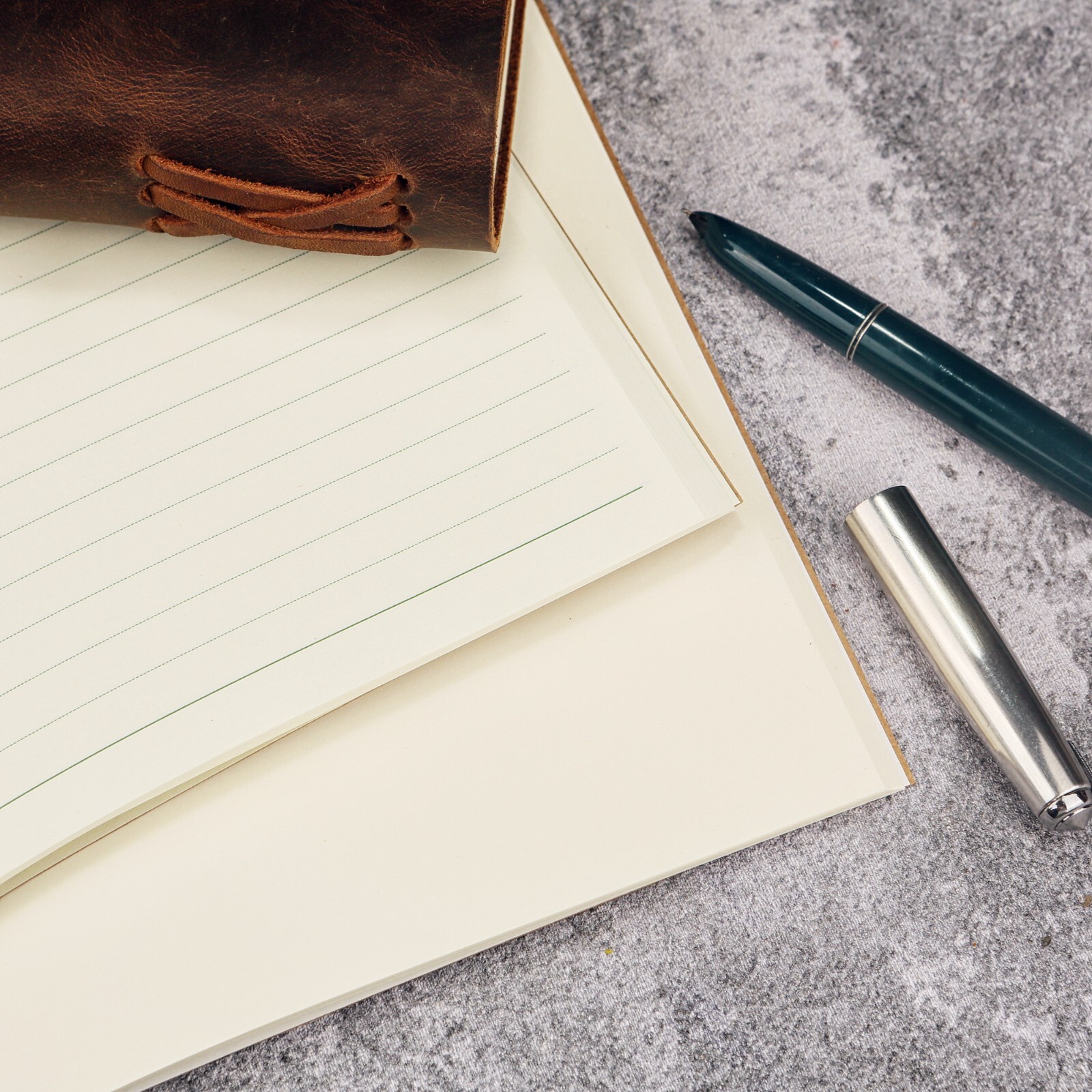 Personalized Leather Travel Journal Notebook For Writing A5 Size 300 pages