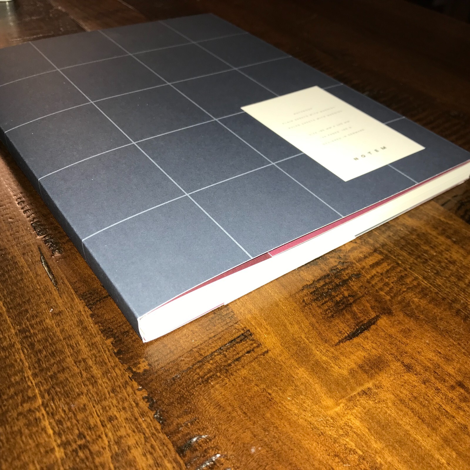 New Writing Journal Notebook, Blue Gray Grid, Blank, Notem Brand 160 Pages
