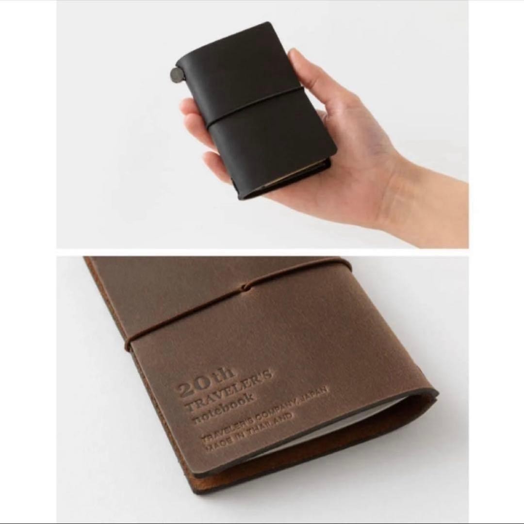 TRAVELER’S notebook 20th Anniversary Card Size Set of 2 Black & Brown
