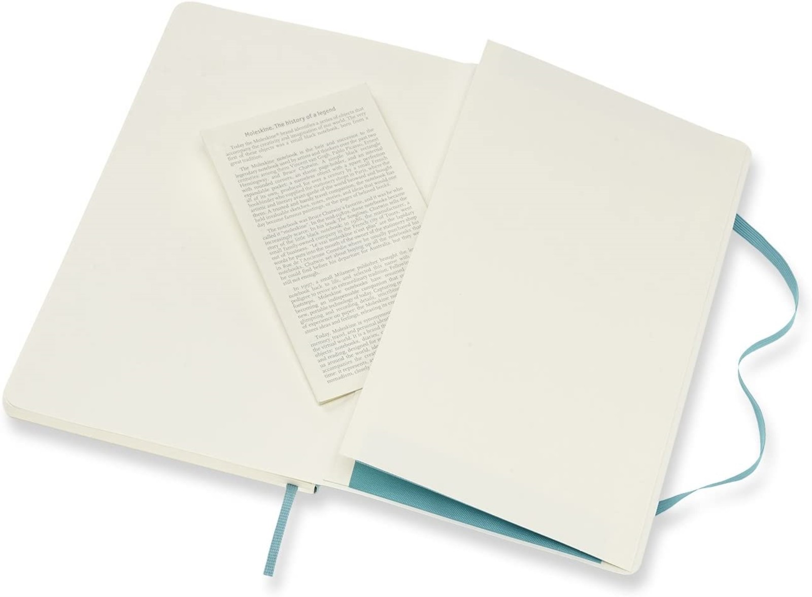 Moleskine Classic Notebook Soft Cover Large (5 x 8.25″) Plain/Blank Reef Blue