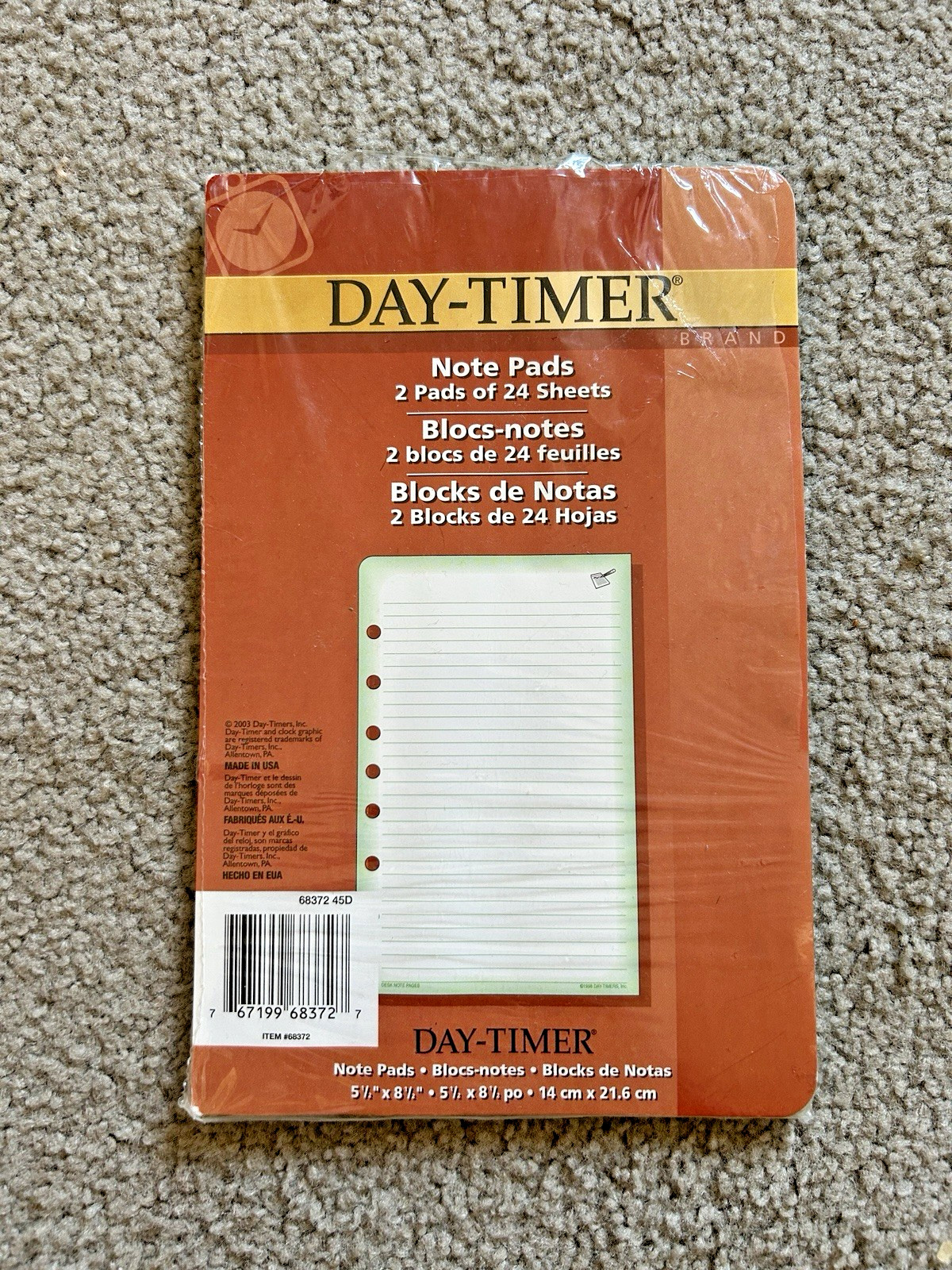 Vintage Day-Timer Note Pads 2 Pack 5.5×8.5 Desk Planner Refills Lined Made in US
