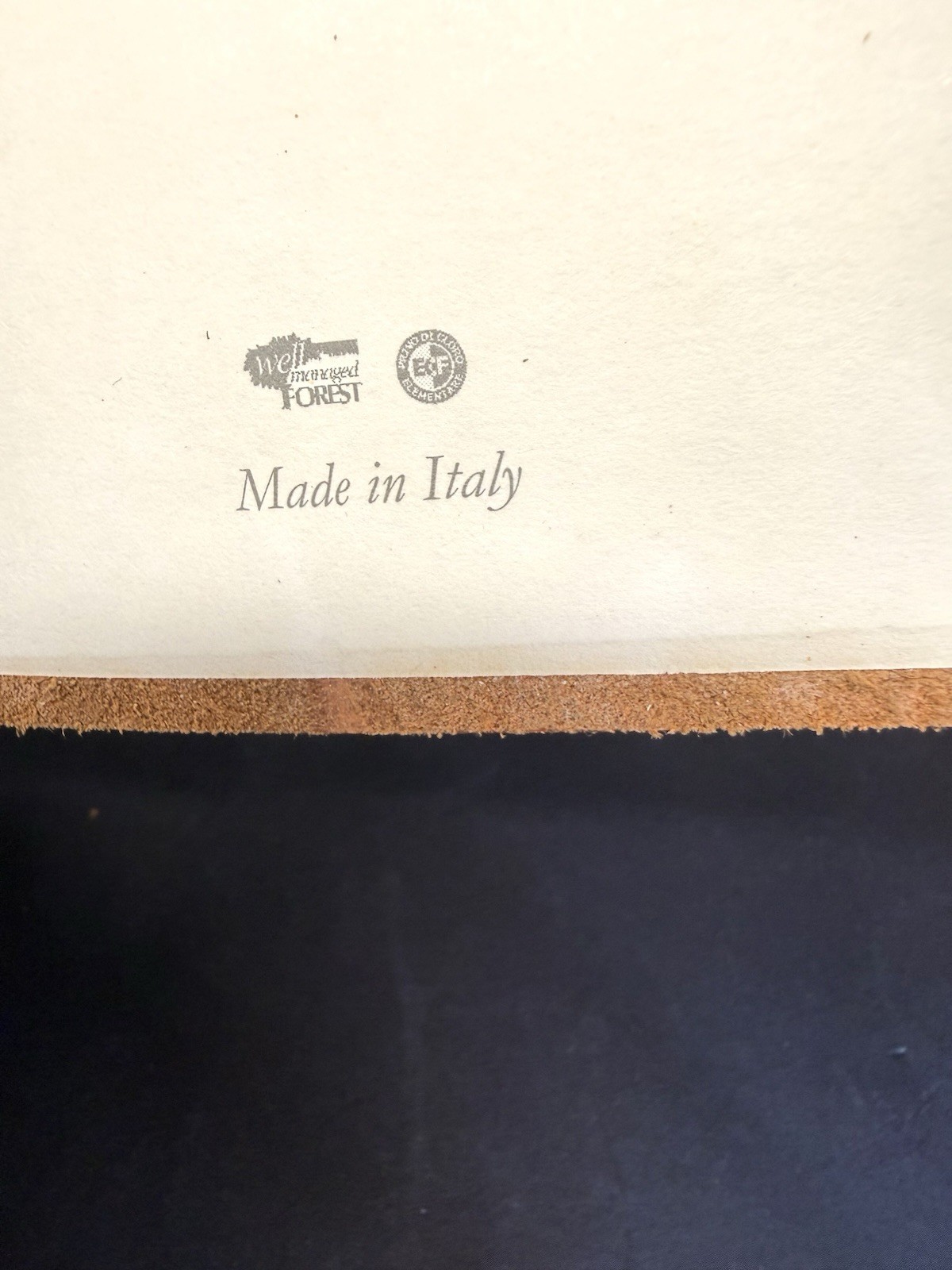 Legatoria Koiné Italy Genuine Leather Journal Wrap Tie Notebook Handmade Brown