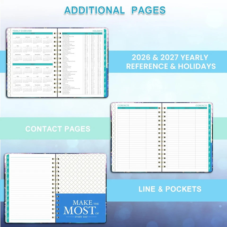 2026 Planner – Weekly Monthly Planner 2026, JAN 2026 – DEC 2026, 6.4 x 8.5, …