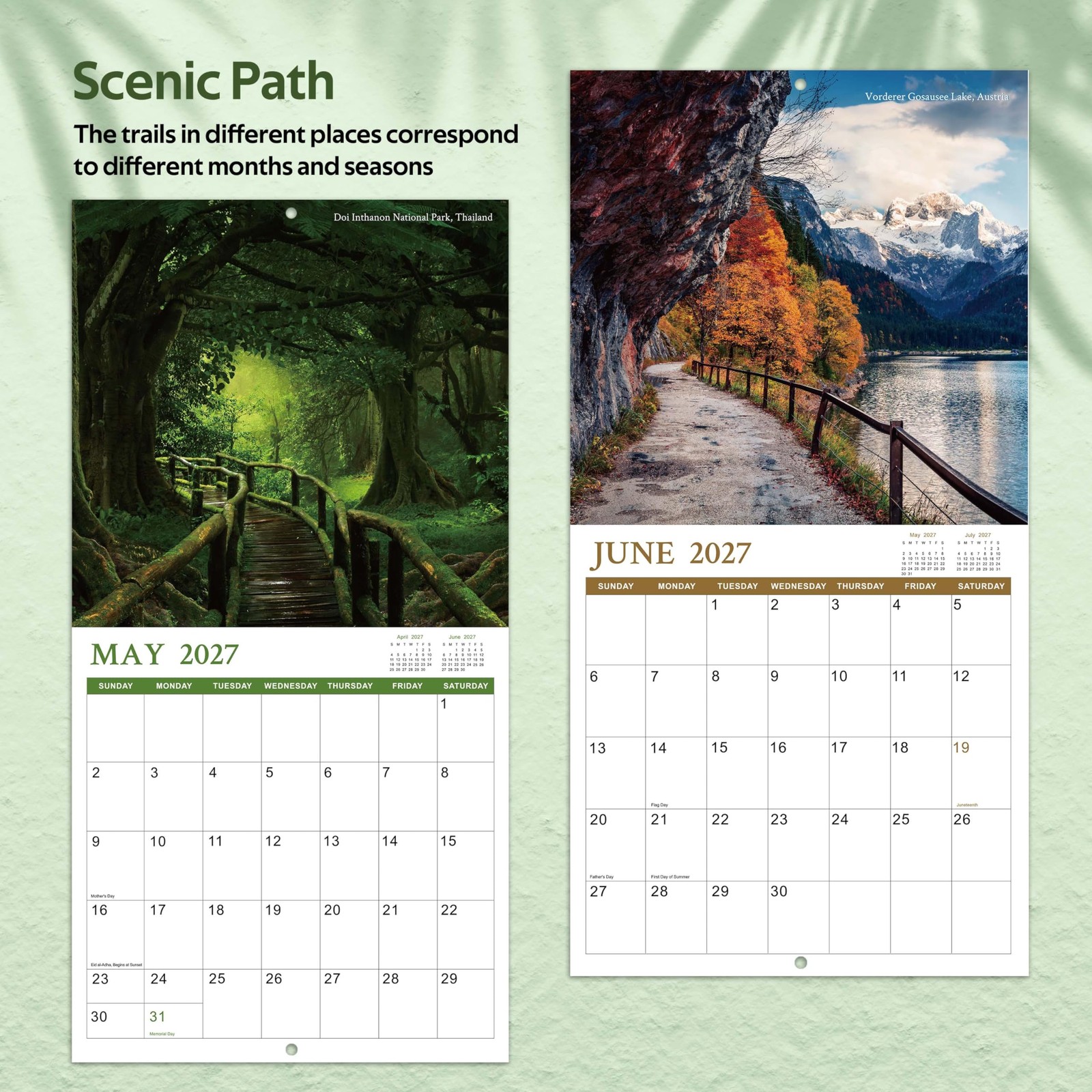 Calendar 2026-2027 – Wall 18 months from Jul. 2026 – Blue