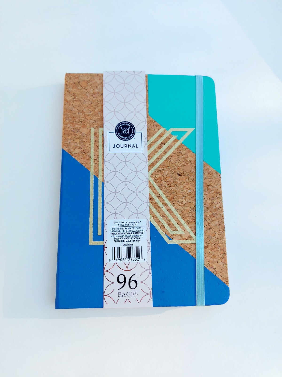 Modern Expressions Gold Journal, Diary, Notebook, Letter K, 5″x8″, 96 pages