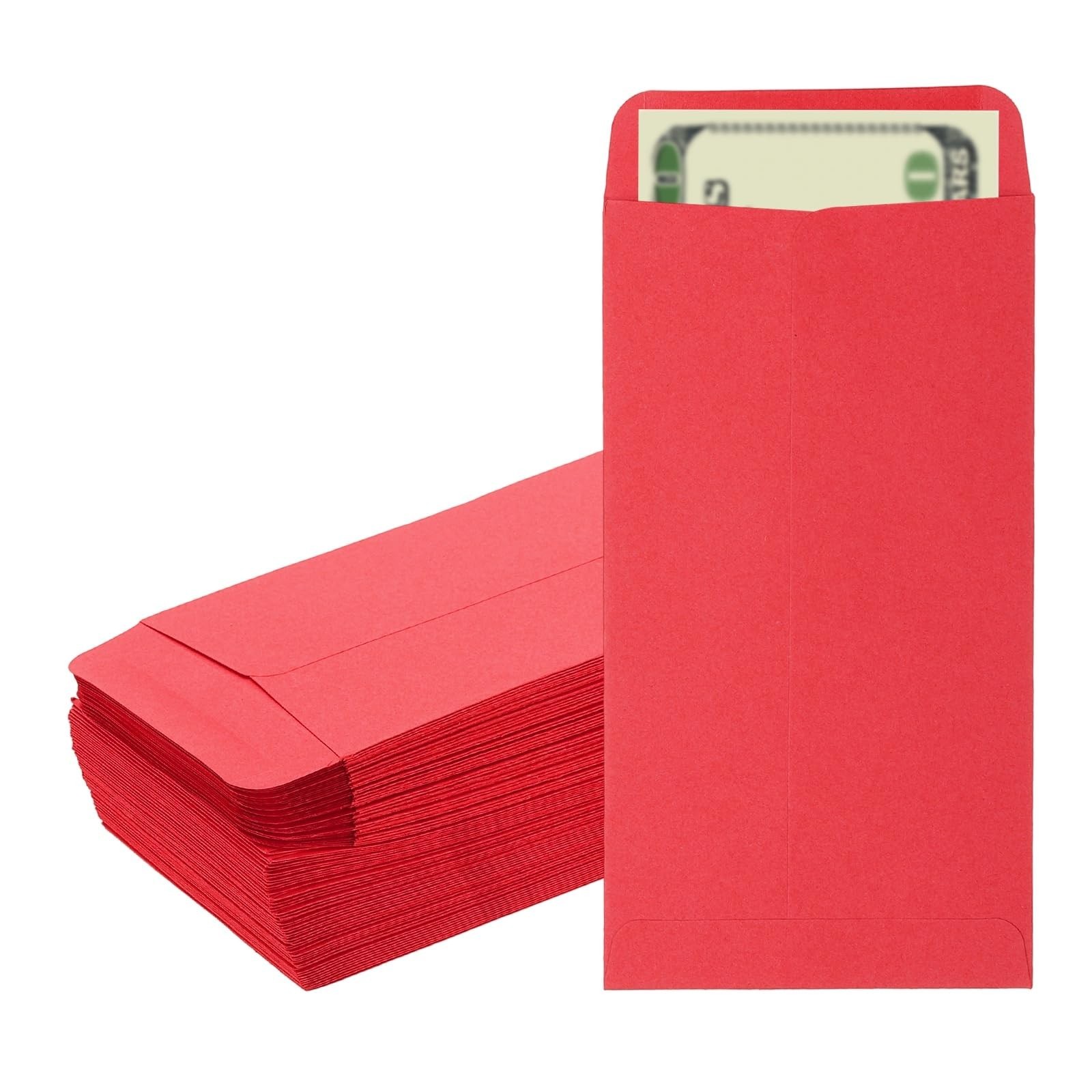 100 Pack Cash Envelopes 6.5″x3.5″ Money Holder Bags for Budgeting, Gifts, Coins,