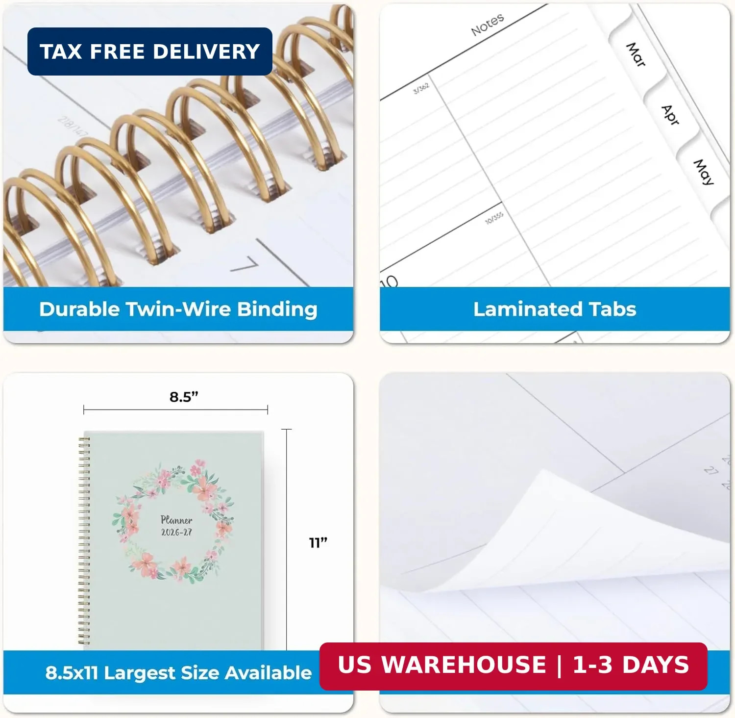 Blue Sky 2026-2027 Weekly and Monthly Academic Year Planner Calendar, July 2026