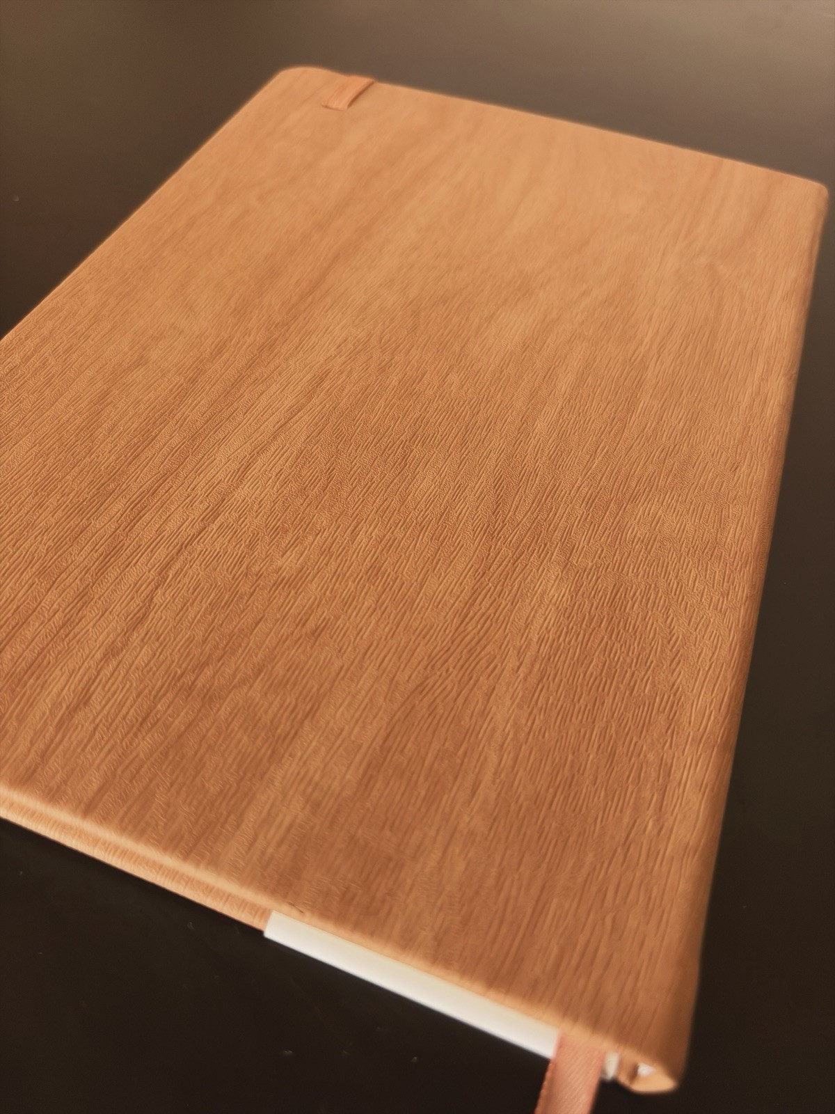 Textured Tan Hardcover Journal Notebook Lined 96 Sheets 5.75×8 Elastic Band
