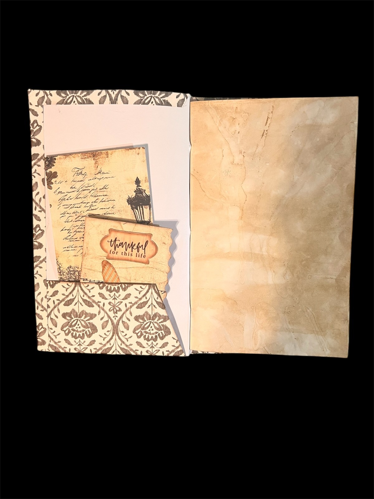 Junk Journal With Coffee Dyed Paper 8×6 Inches
