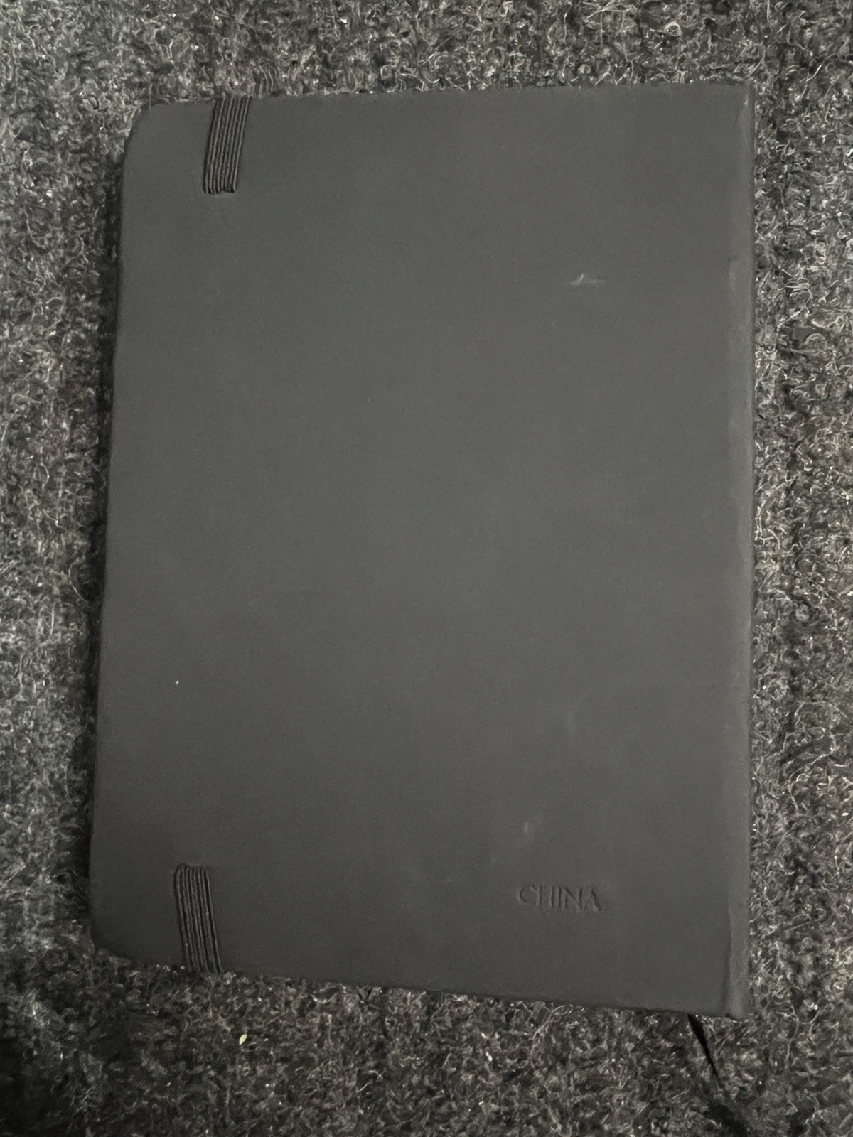 Behind The Smile Black Lined Journal Notebook Elastic Closure NWOT