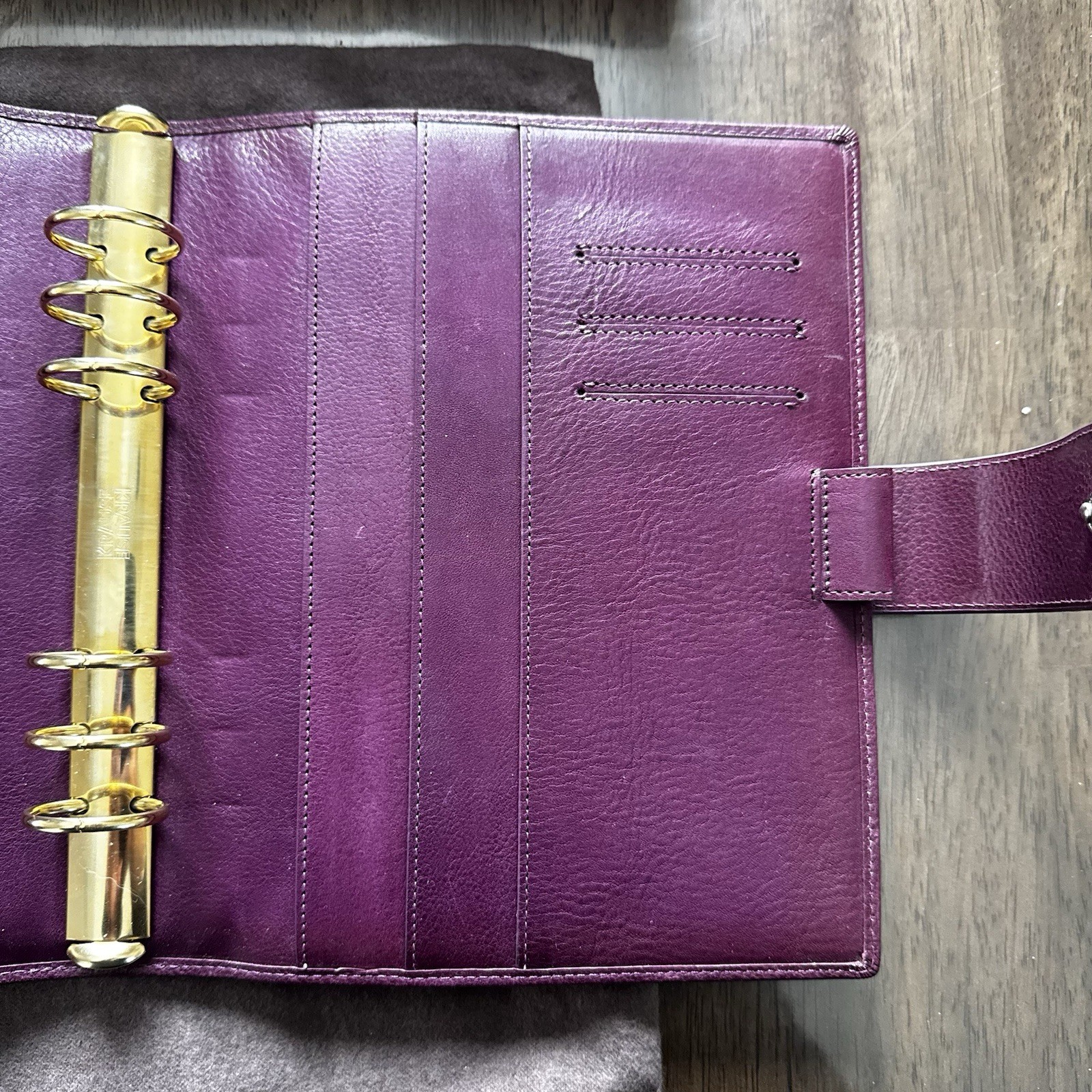 Gillio A5 Amica -Purple Leather Organizer 30MM Large