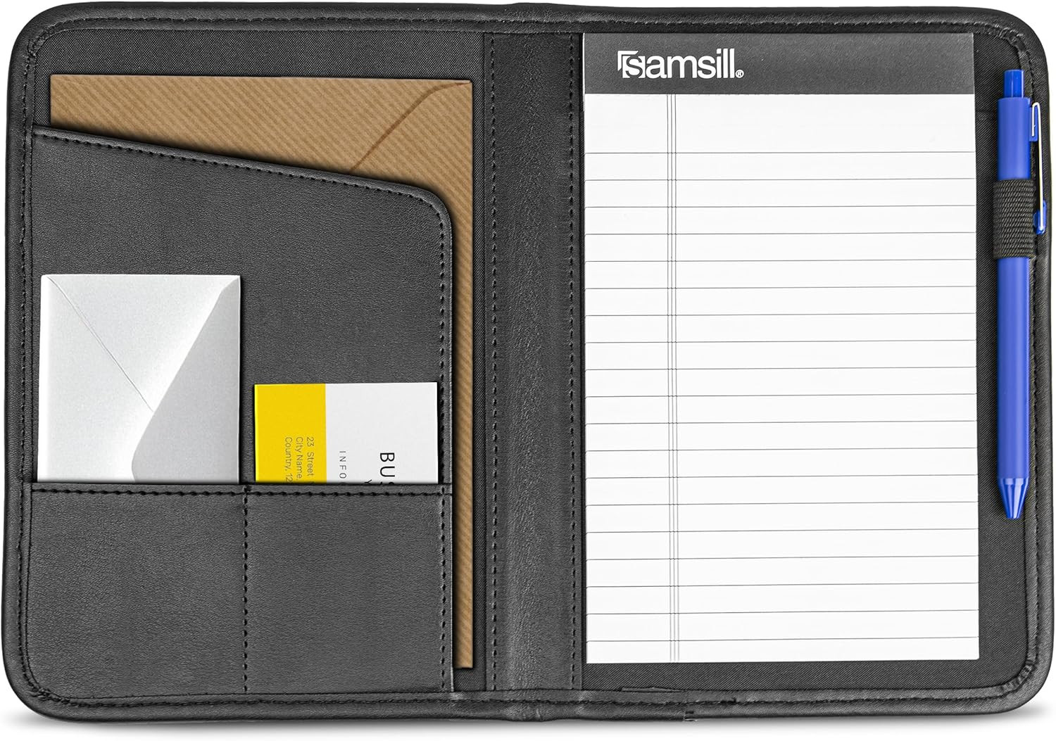 Samsill Professional Padfolio, Faux-Leather Mini Portfolio, with 5 X 8 Writing P