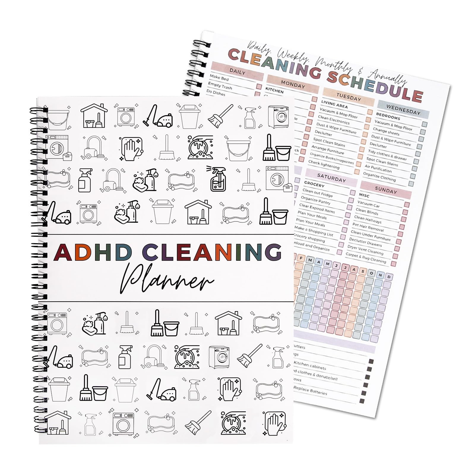 Adhd Cleaning Planner For Adults And Teens Adhd Cleaning And Organizing Planner