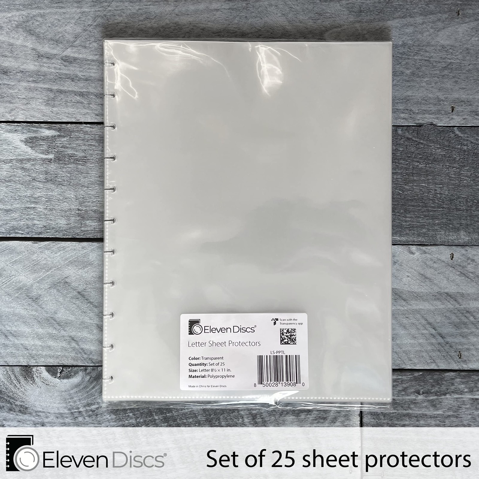 Letter Sheet Protectors for Discbound Notebooks fits Circa, Arc, TUL (Transpa…