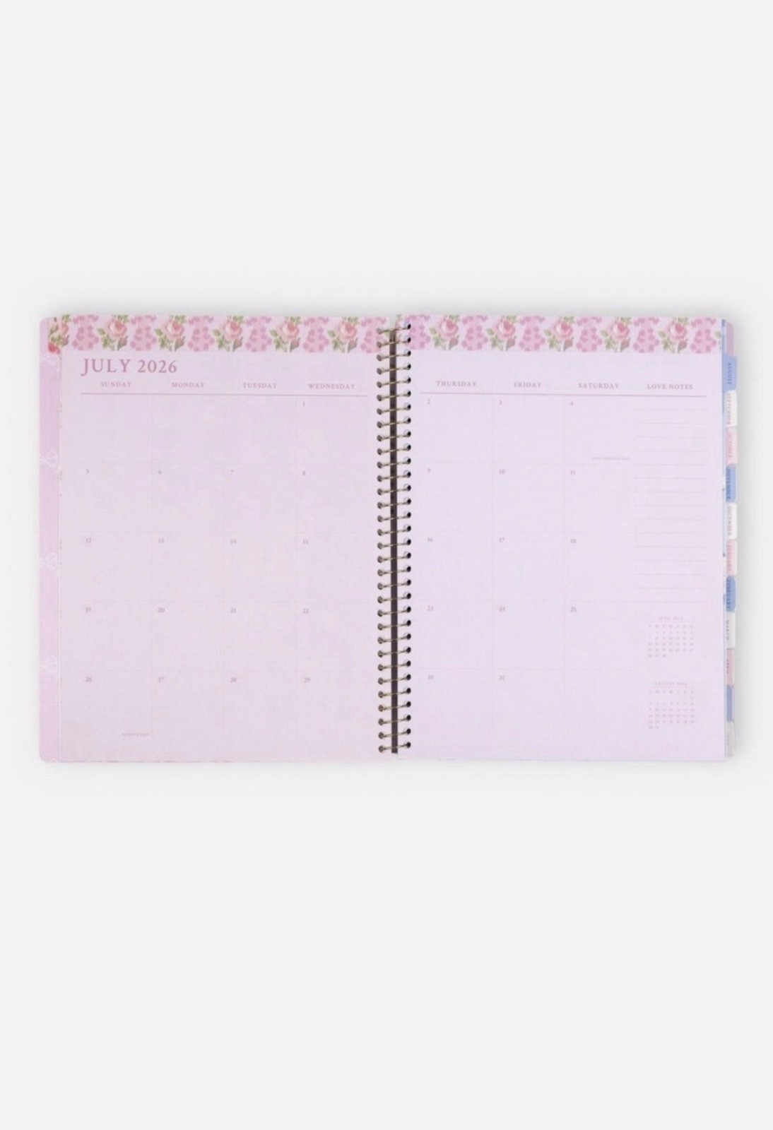 LoveShackFancy x Target – Yoobi Monthly and Weekly Planner 7″x 9″ – Coquette Bow
