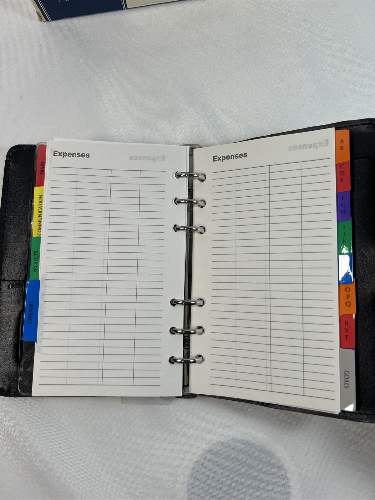 Black Business Leather Personal Calculator Organizer Folder Memo