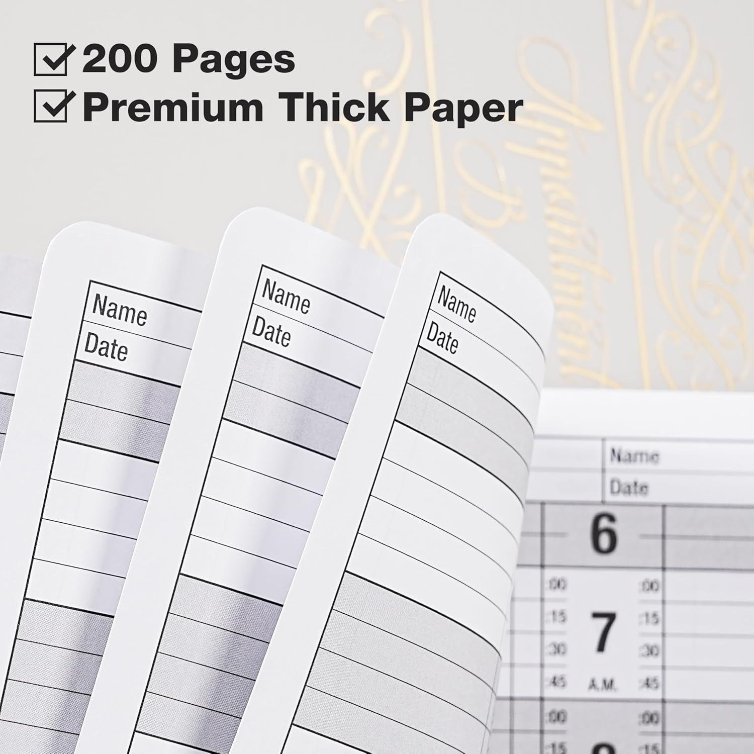 Salon Appointment Books 11.5×4.7 Inch Twin-Wire Binding for Hair Stylist