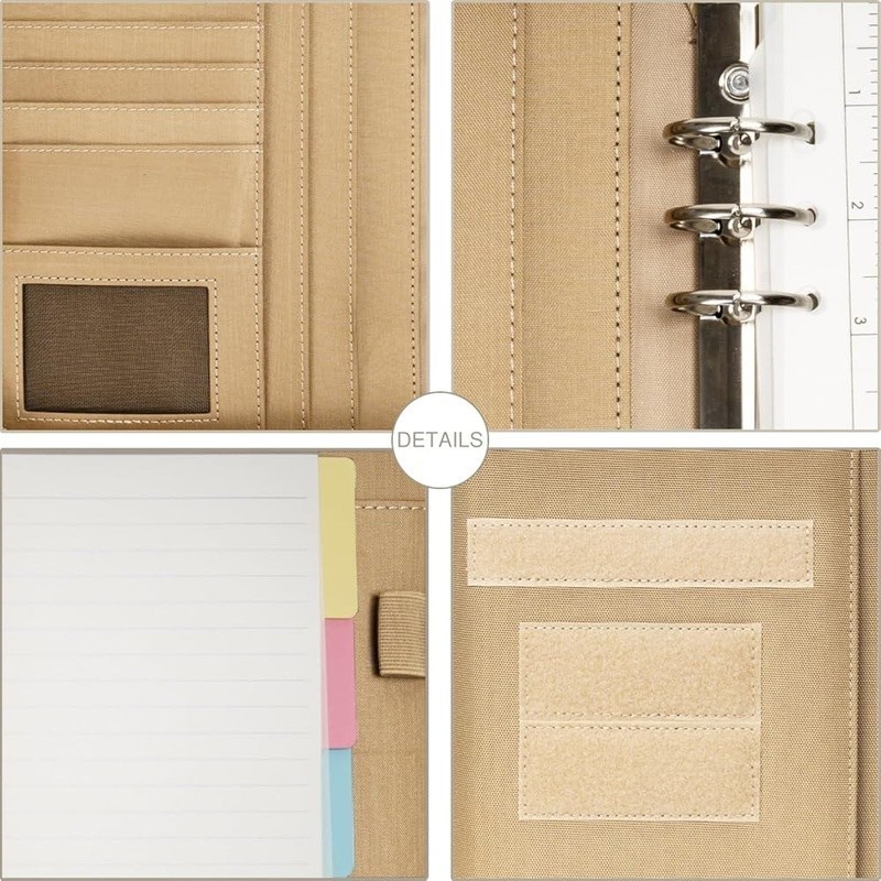 Tactical Padfolio Binder Zipper Loose-Leaf Paper Organizer Military Grade Design