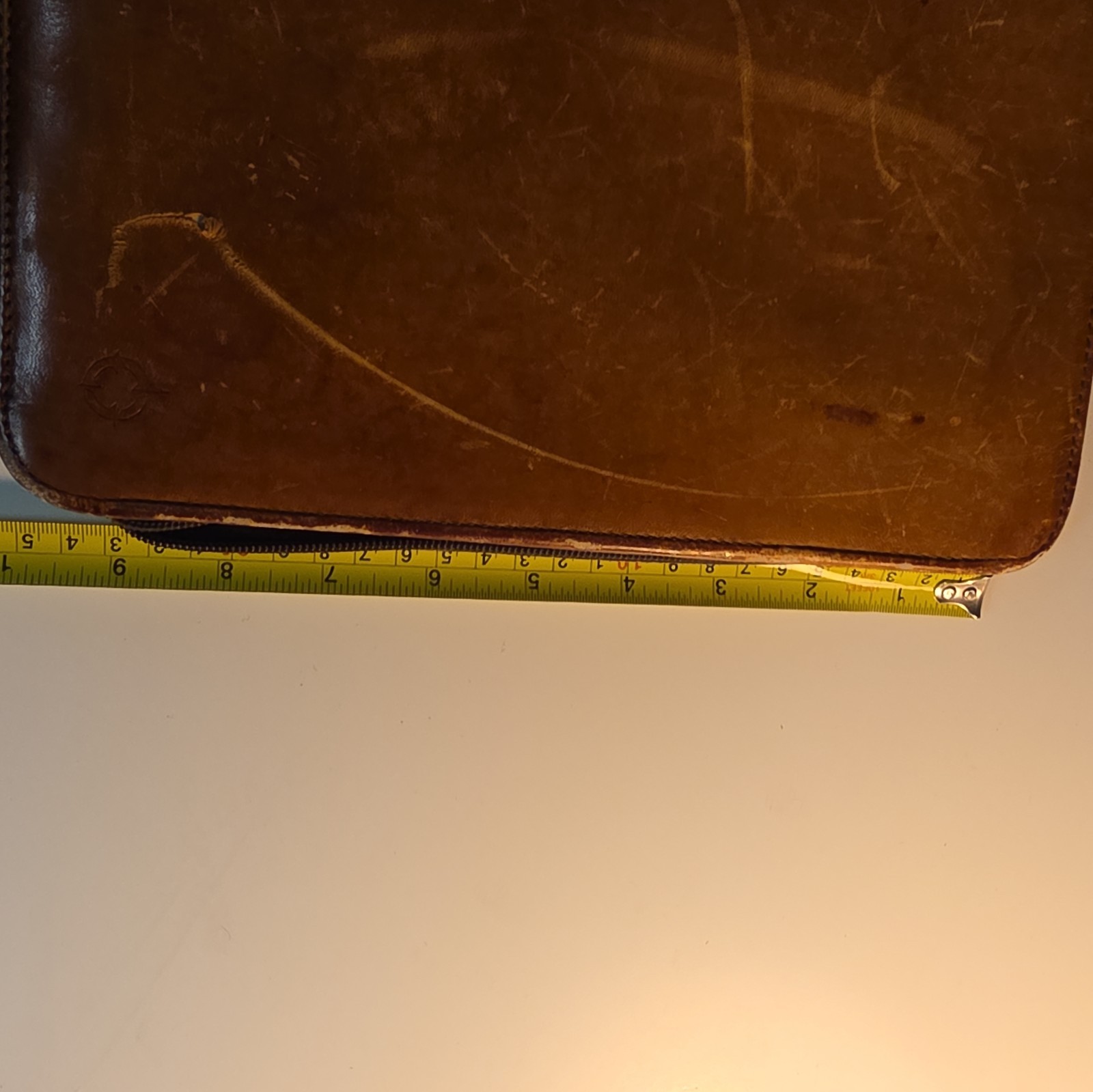 Franklin Covey Riverwood Leather PadFolio Distressed Warm Brown USA