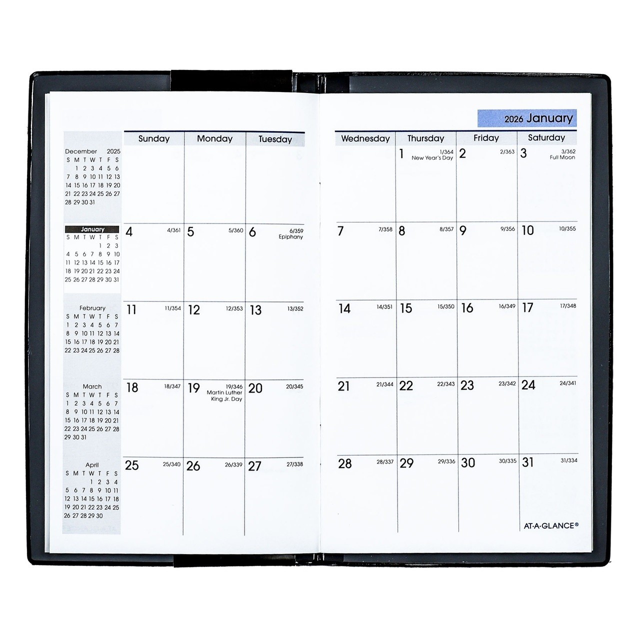 2026 At-A-Glance DayMinder SK53-00 Monthly Pocket Planner, 3-1/2 x 6″