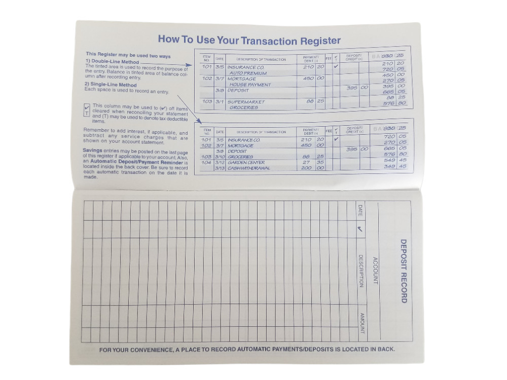 Checkbook Transaction Registers 2023 2024 2025 Calendar Check Book Register