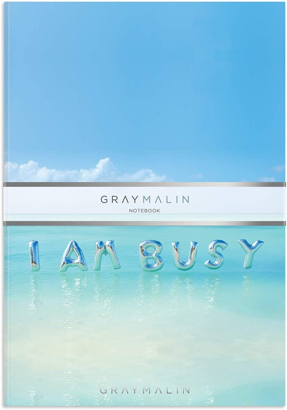 I am Busy Notebook Gray Malin A5 Journal, 136 lined white pages , 5.75 x 8.25″