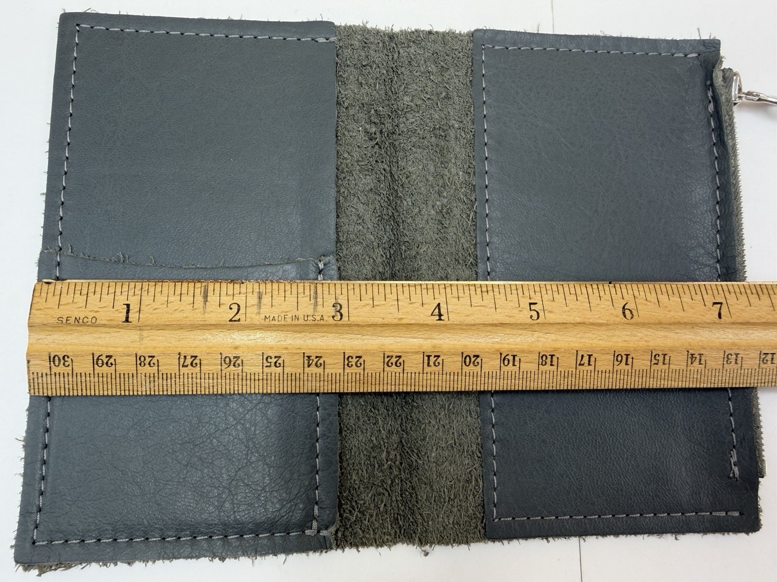 Foxy Fix Passport Leather Wallet TN Cover Gray Zip Pocket Traveler’s Notebook