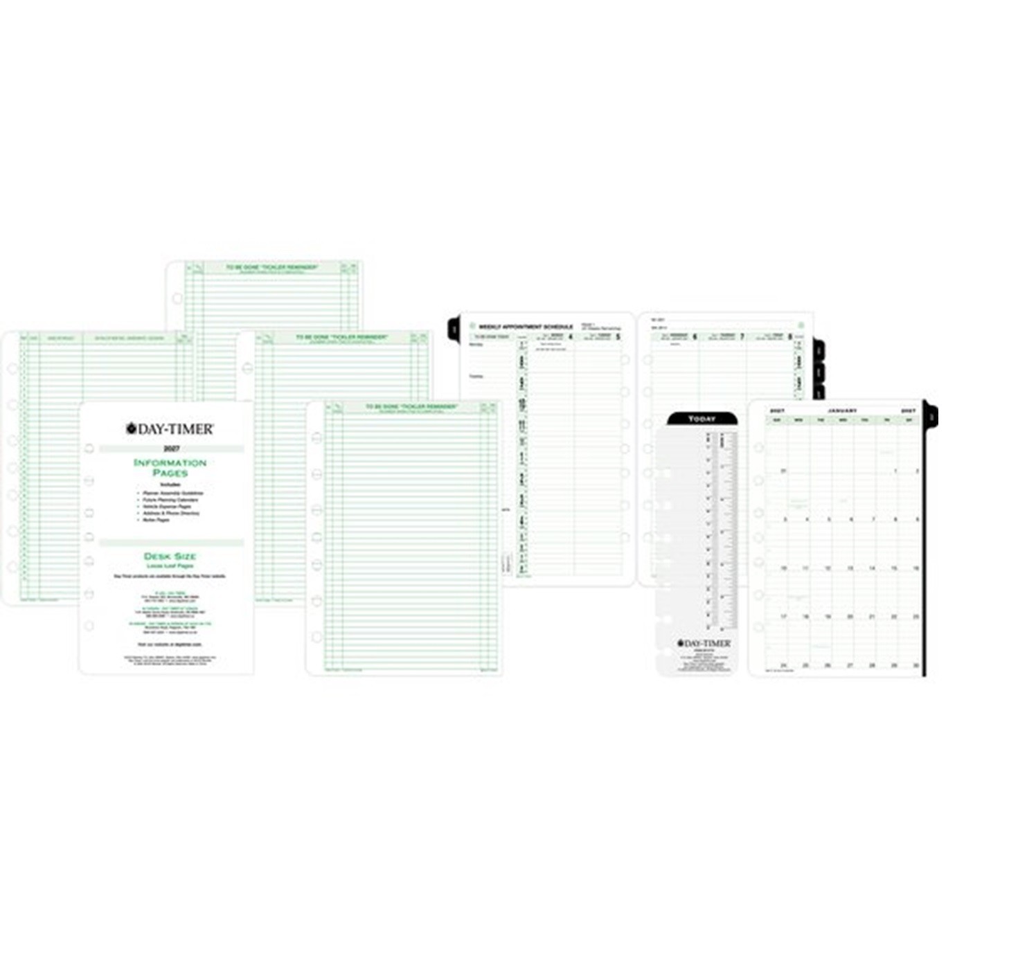Day-Timer Jan-Dec 2027 2-Pg/Wk Vertical Column Planner Refill Desk Size 5.5 x8.5