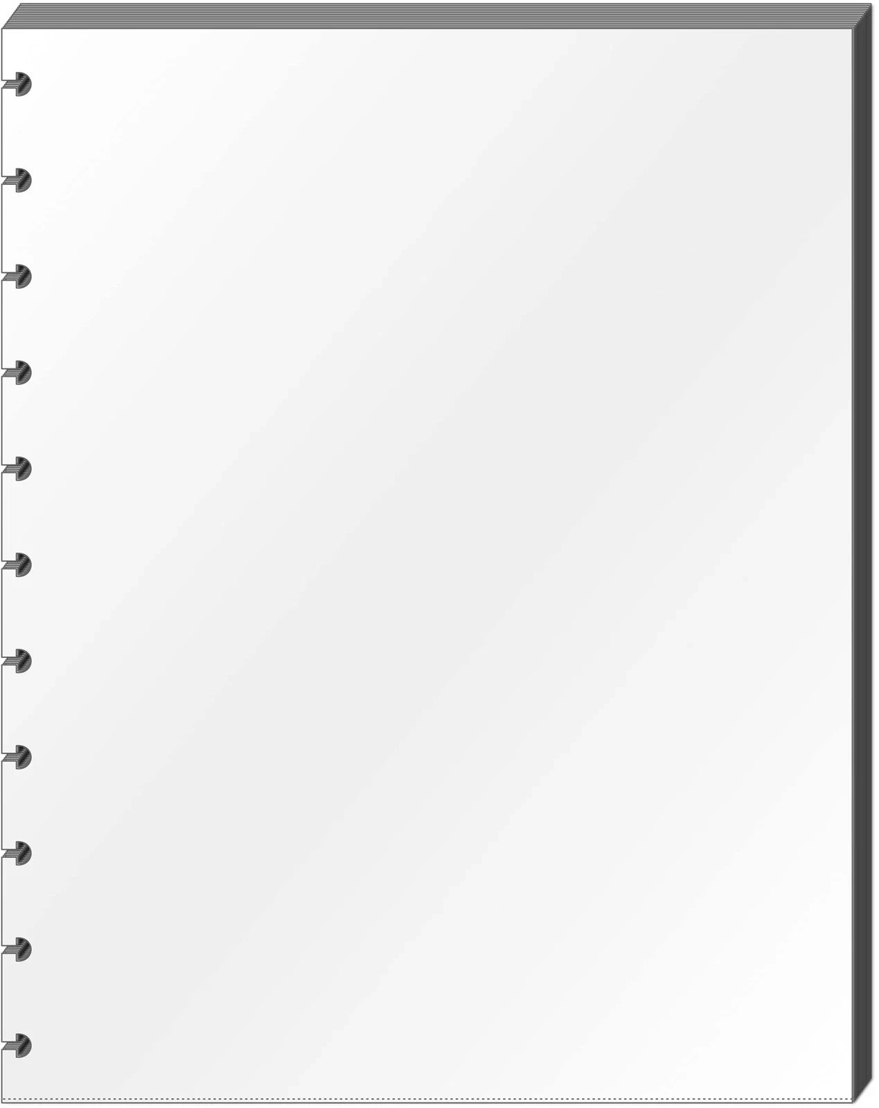 Letter Sheet Protectors for Discbound Notebooks fits Circa, Arc, TUL (Transpa…
