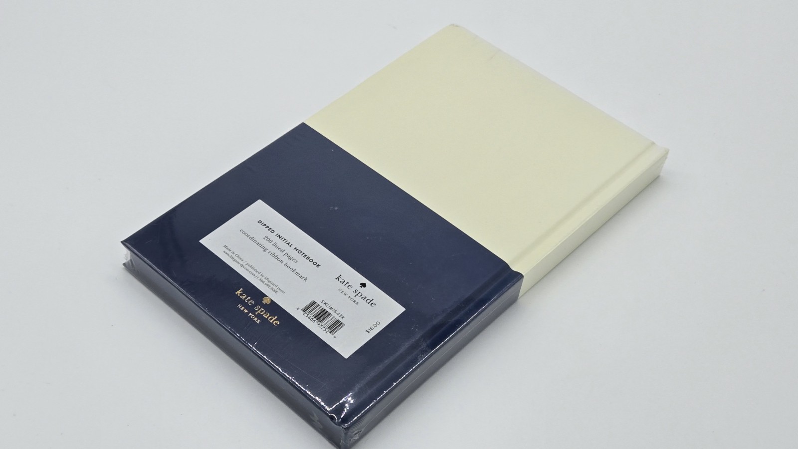 Kate Spade Gold Foil Initial K Dipped Notebook Diary Journal 200 Pages NEW
