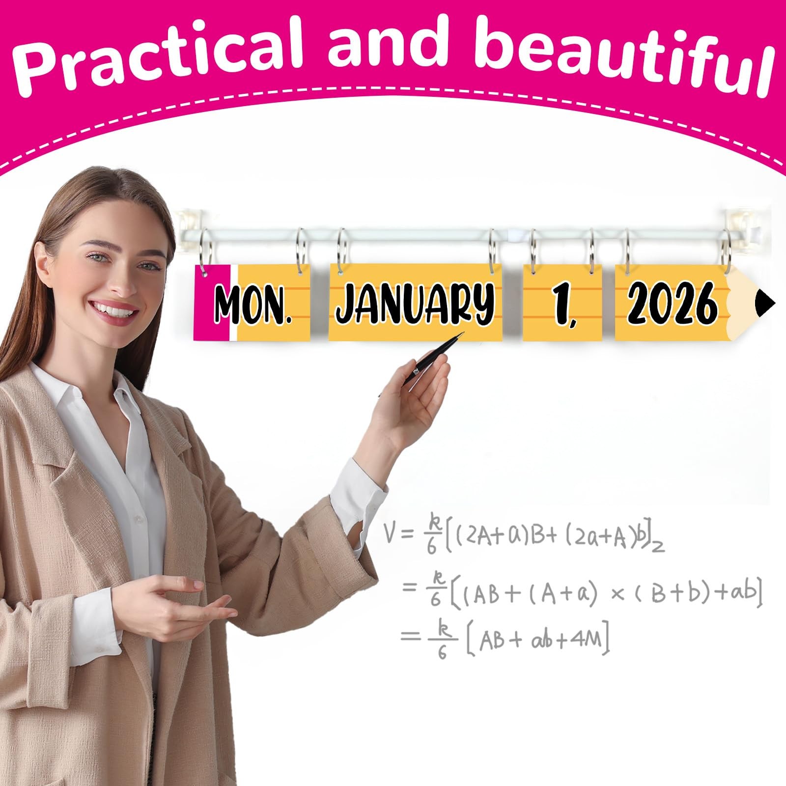 Naozinebi Pencil Flip Calendar Bulletin Board Set Pencil Calendar For Classroom