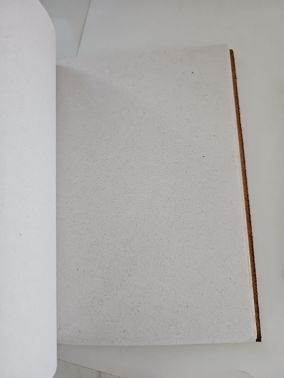 Lot of 2 Tooled Handmade Leather Blank Journals Brown Unlined (Almost Unused)