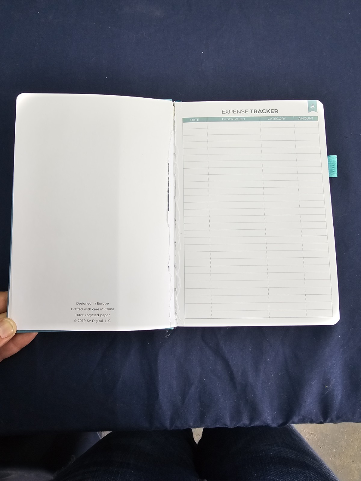 Expense Tracker Planner Organizer Notebook w/ Elastic Closure