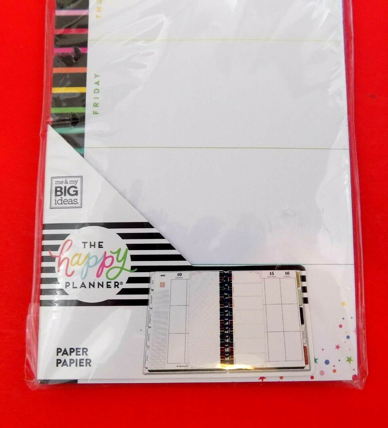 Lot Of 2~The Happy Planner~Weekly Stripe & This Week’s Goals~Filler Paper~New