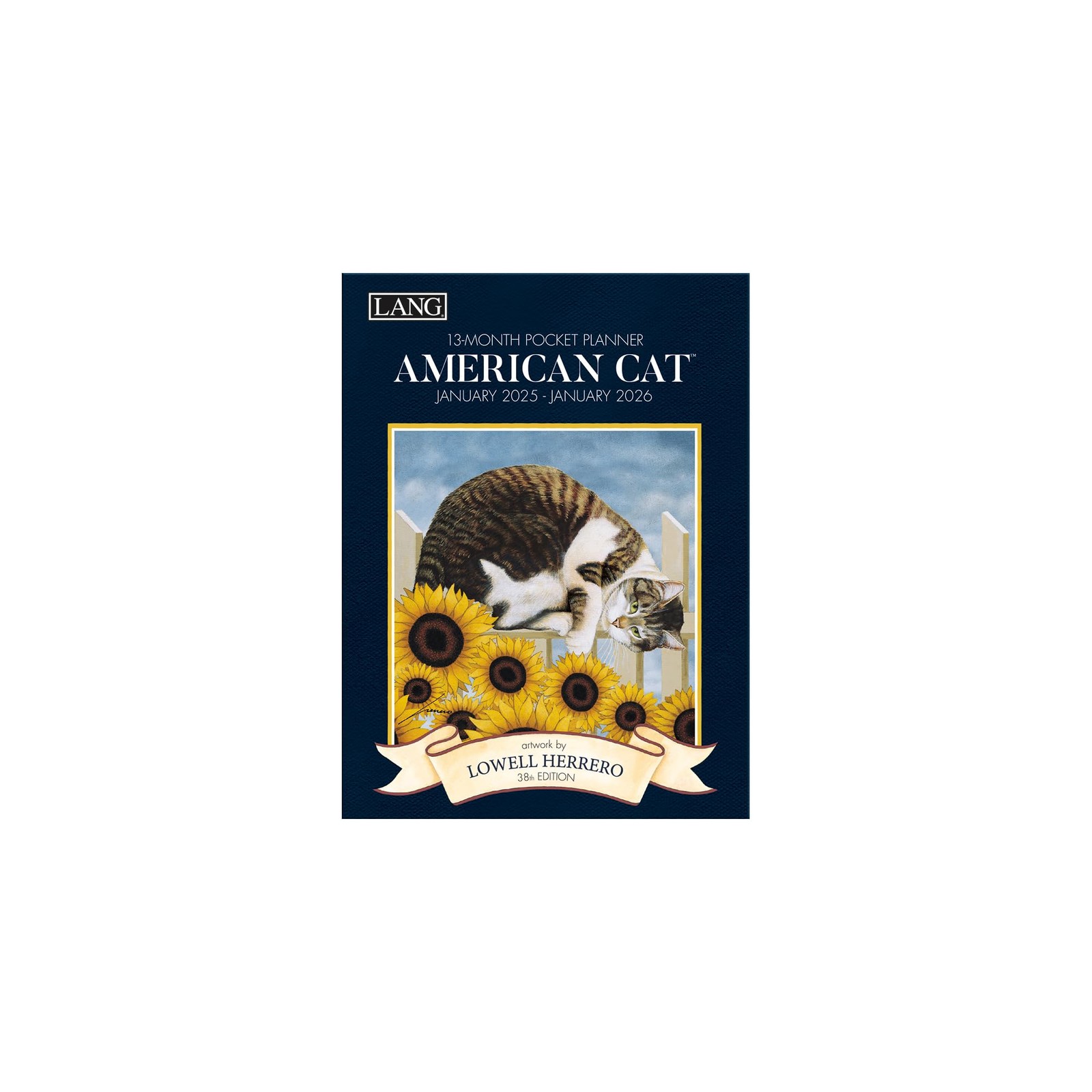 Lang, American Cat 2025 Monthly Pocket Planner by Lowell Compact, Multi