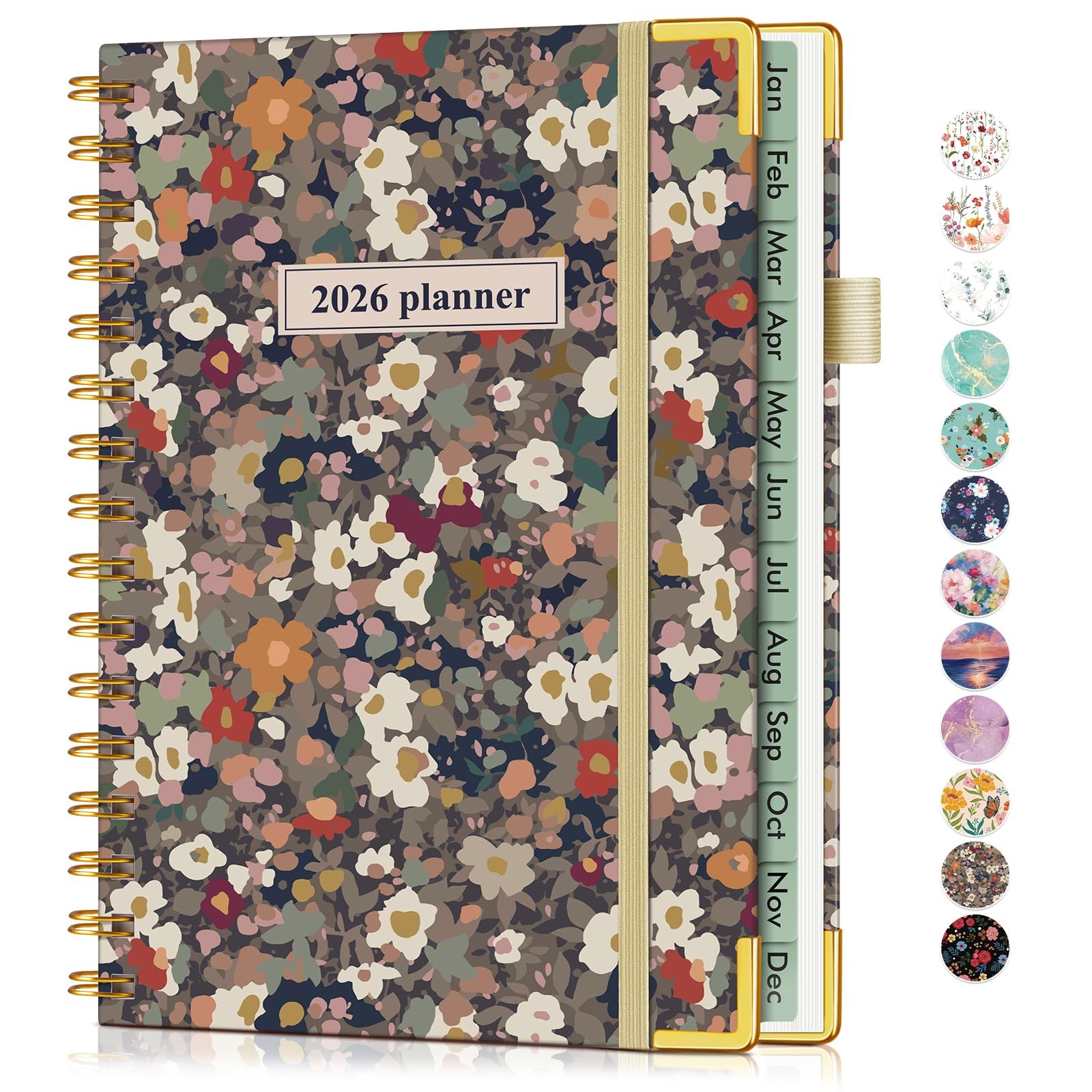2026 Planner, Hardcover Weekly and Monthly Planner for Women, A5, Petals