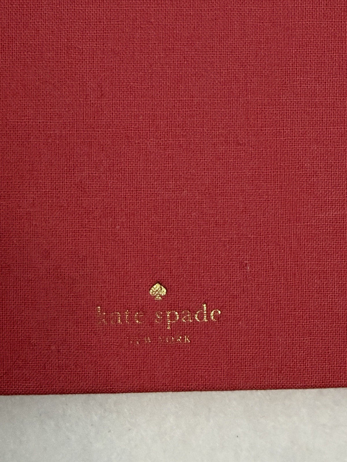 NEW kate spade new york Travel Journal Red Fabric Cover Blank Diary