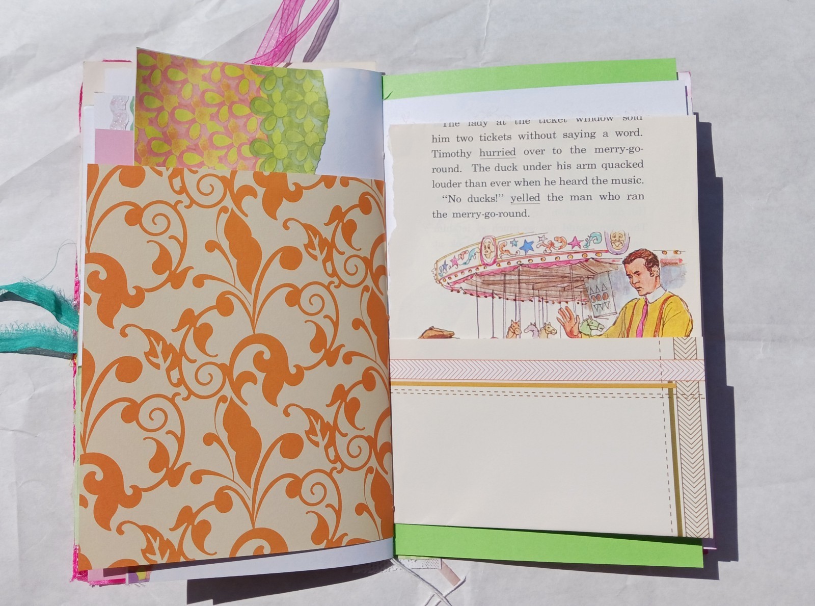 Colorful Carousel Circus Junk Journal Vintage Ephemera 46 pages
