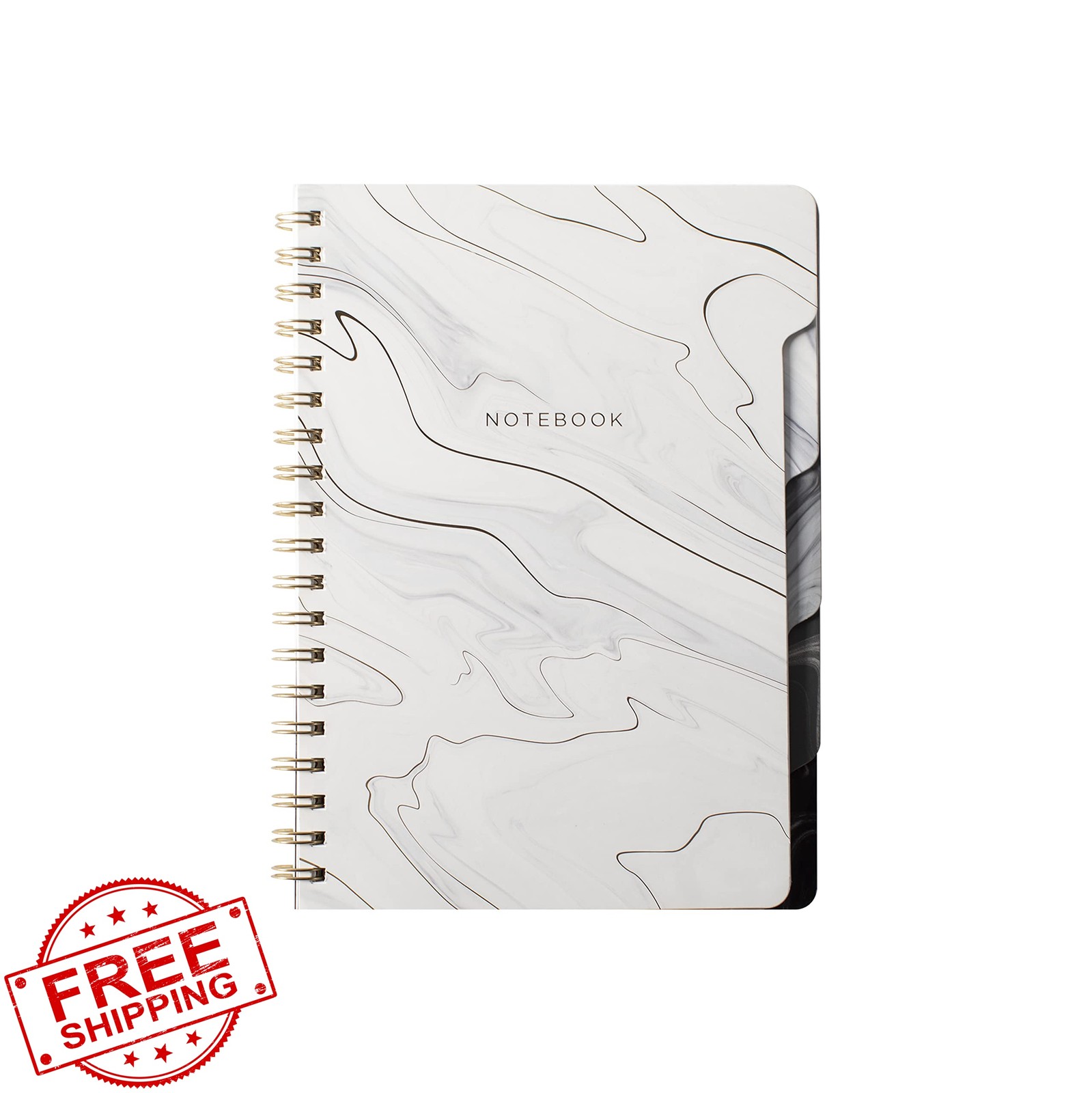 Fringe Notebook Marble Gray 180 Lined Pages