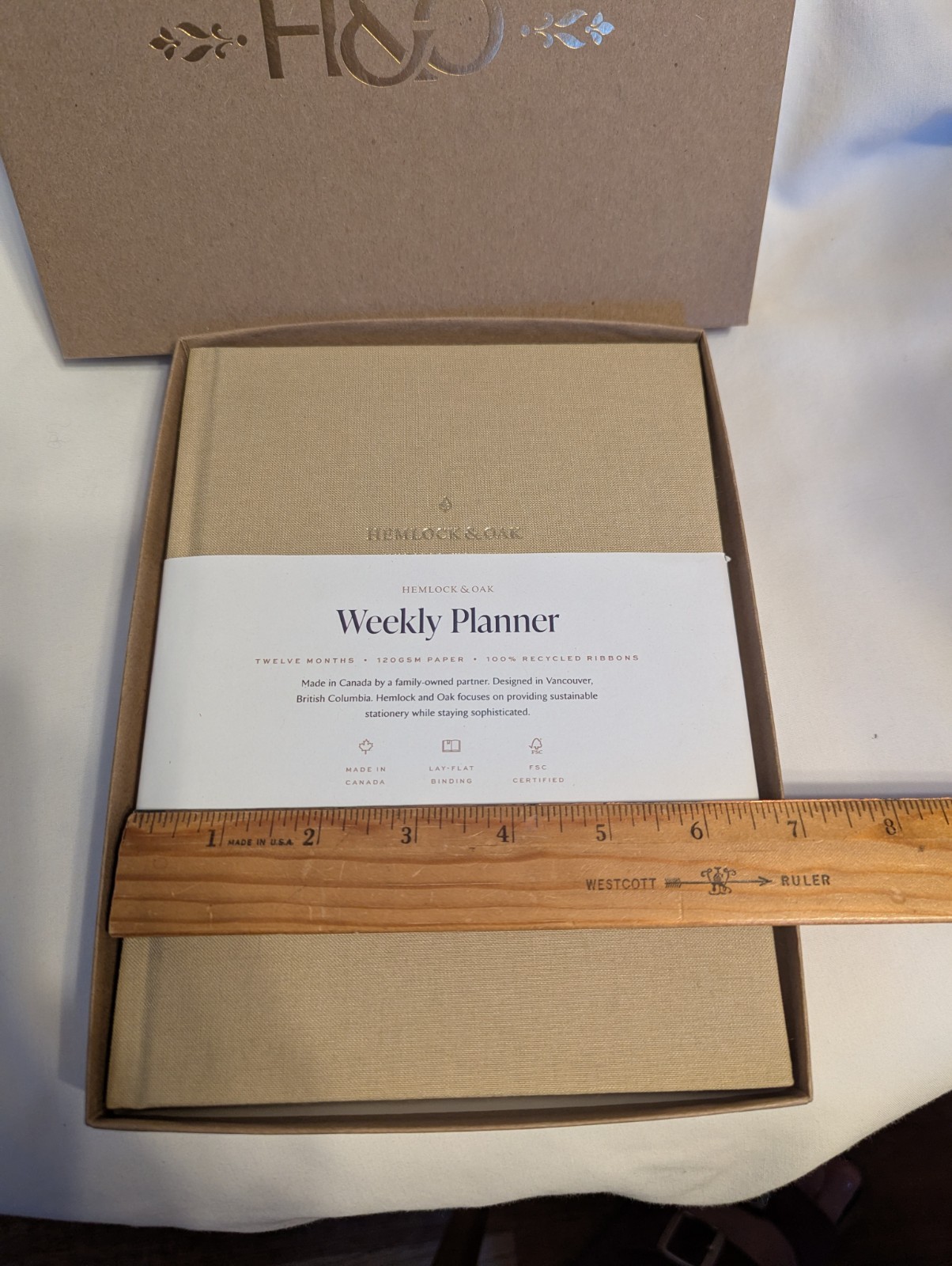 Hemlock & Oak weekly planner, new in box