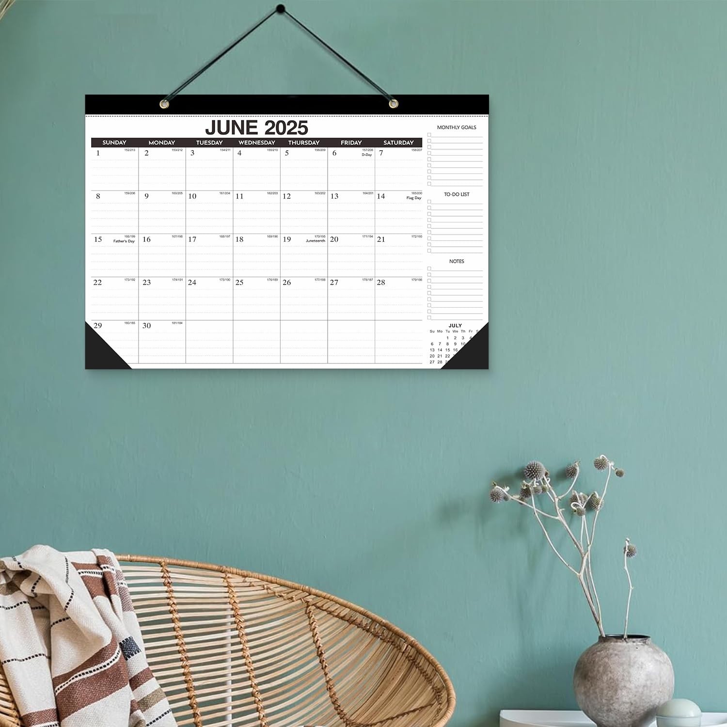 Desk Calendar 2026-18-Month (Jan 2026-Jun 2027) 17×12 Inches, 2 Stickers Incl…
