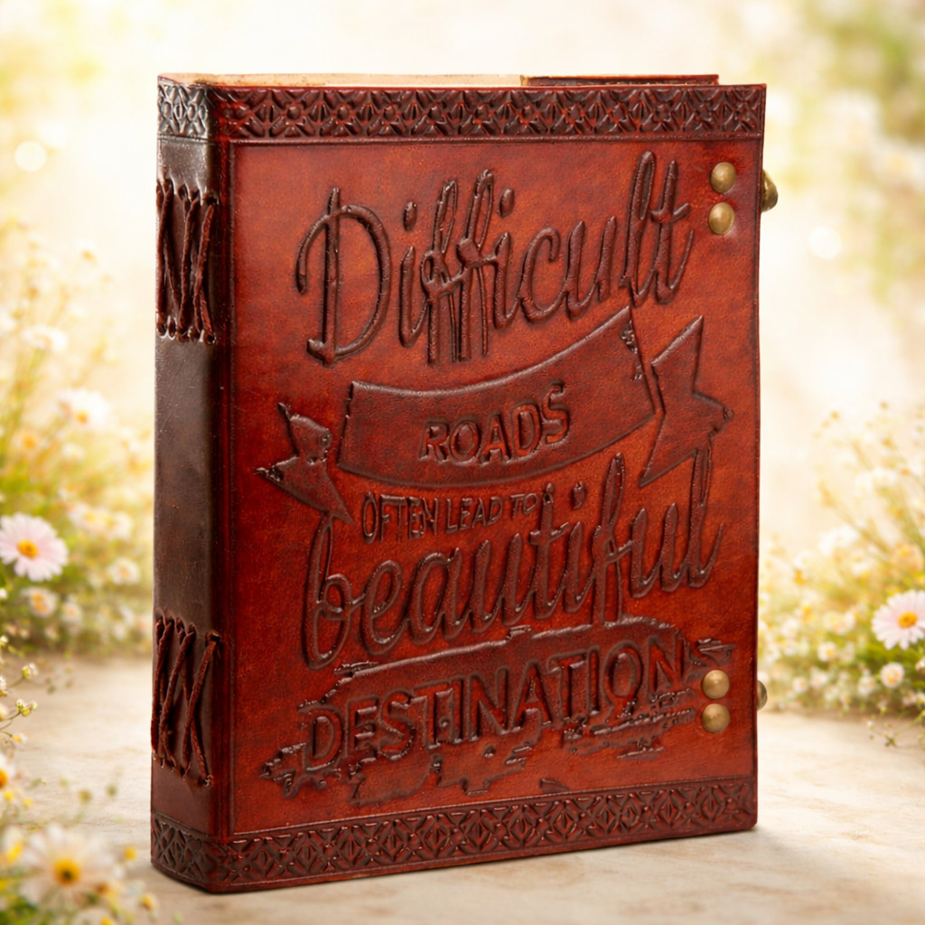 Handmade Leather Journal 7×5 Vintage Diary Notebook Double Lock 200 Blank Pages