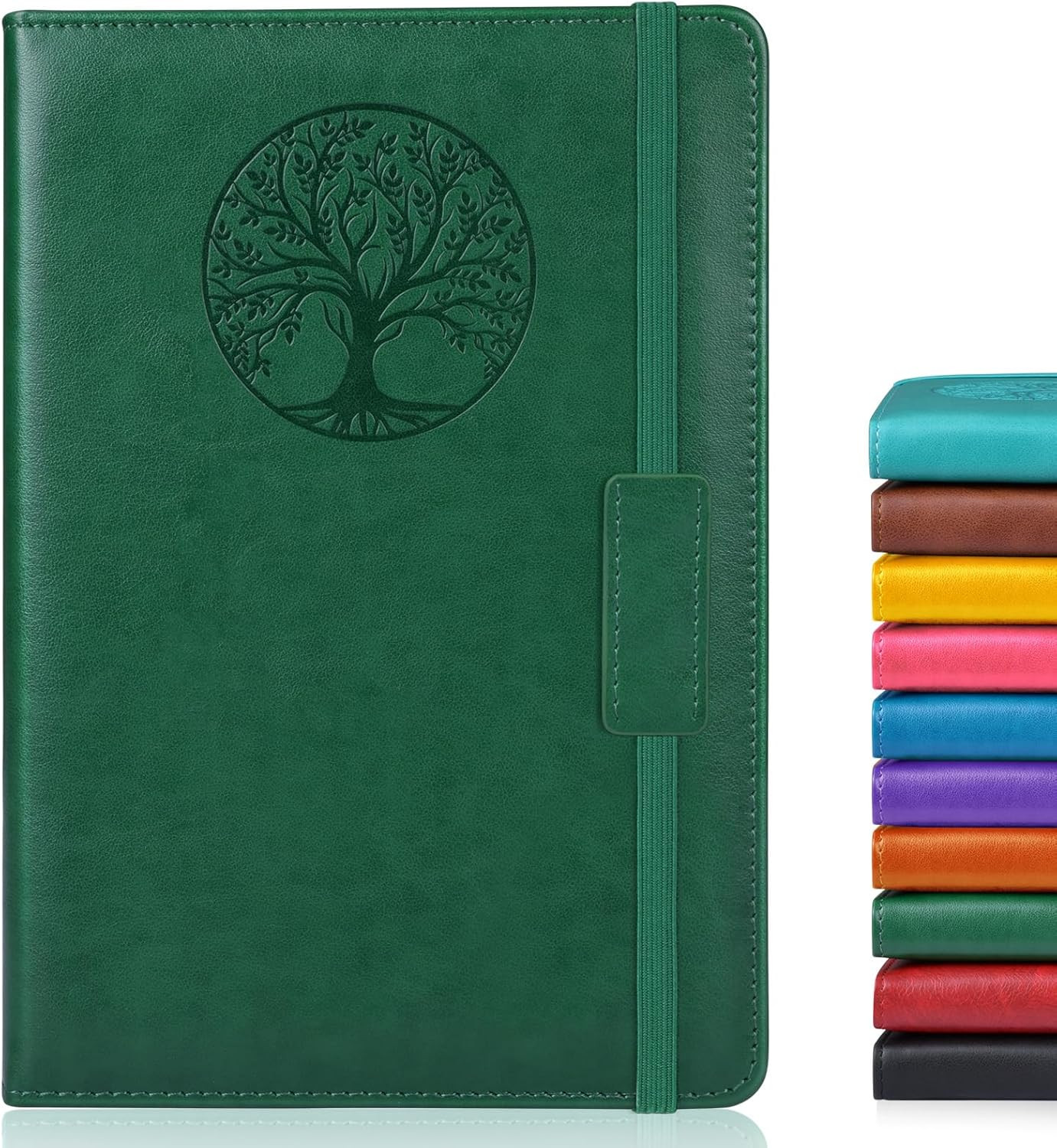 Lined Journal Notebook for Women Men,256 Pages A5 Hardcover Leather Journals for