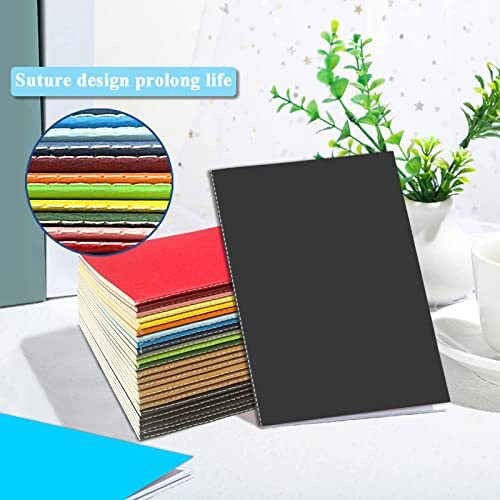 24 Pack Kraft Notebooks Unlined A5 Blank Journal Bulk With 80 Gsm Thick Paper 8.