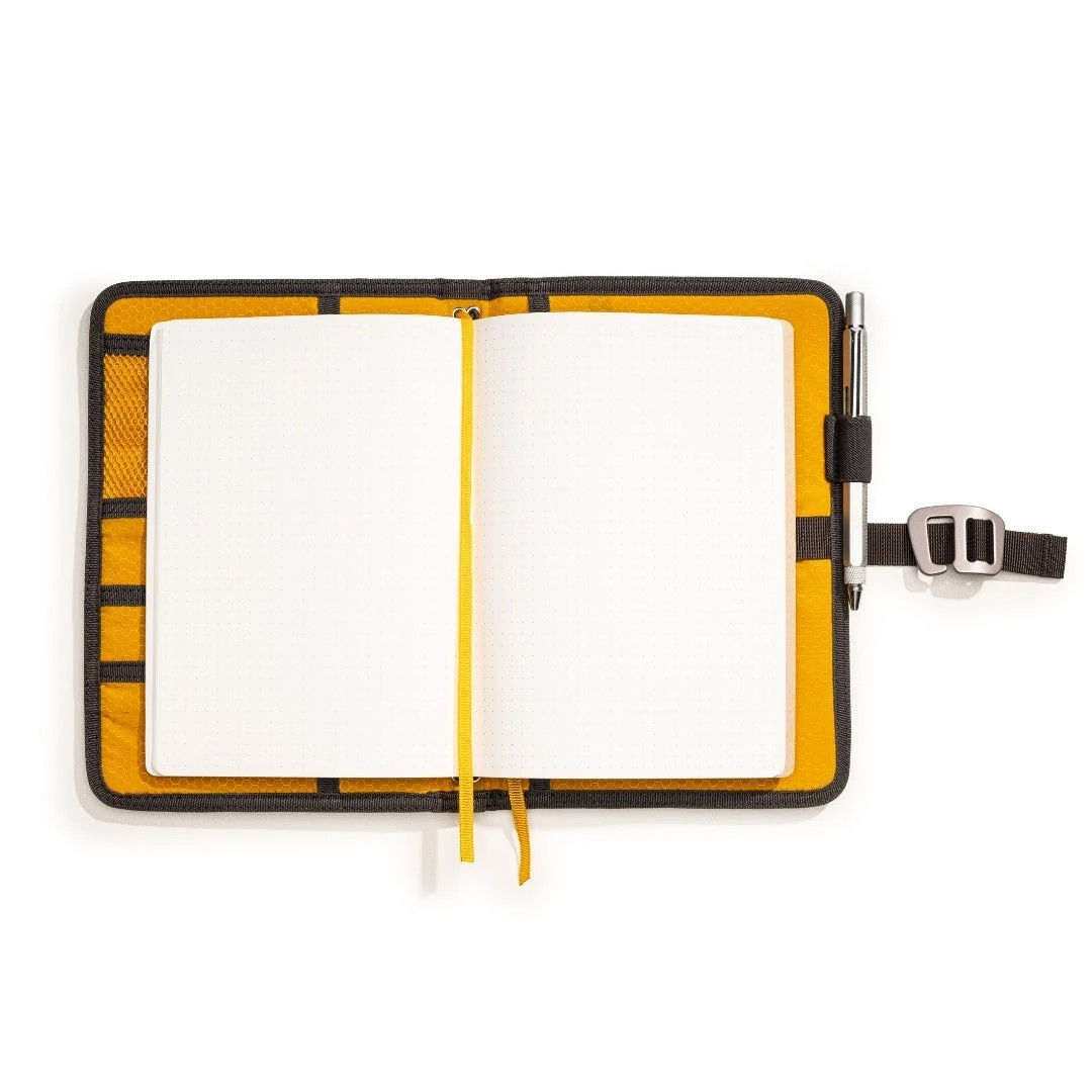 Lochby Field Journal Black Camo A5 Planner Cover | Water Resistant Waxed Canvas