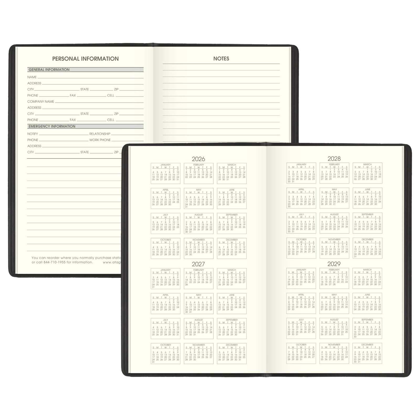 AT-A-GLANCE 2027-2028 Planner, 2-Year Monthly Planner, 3.5″ x 6″, Pocket Size