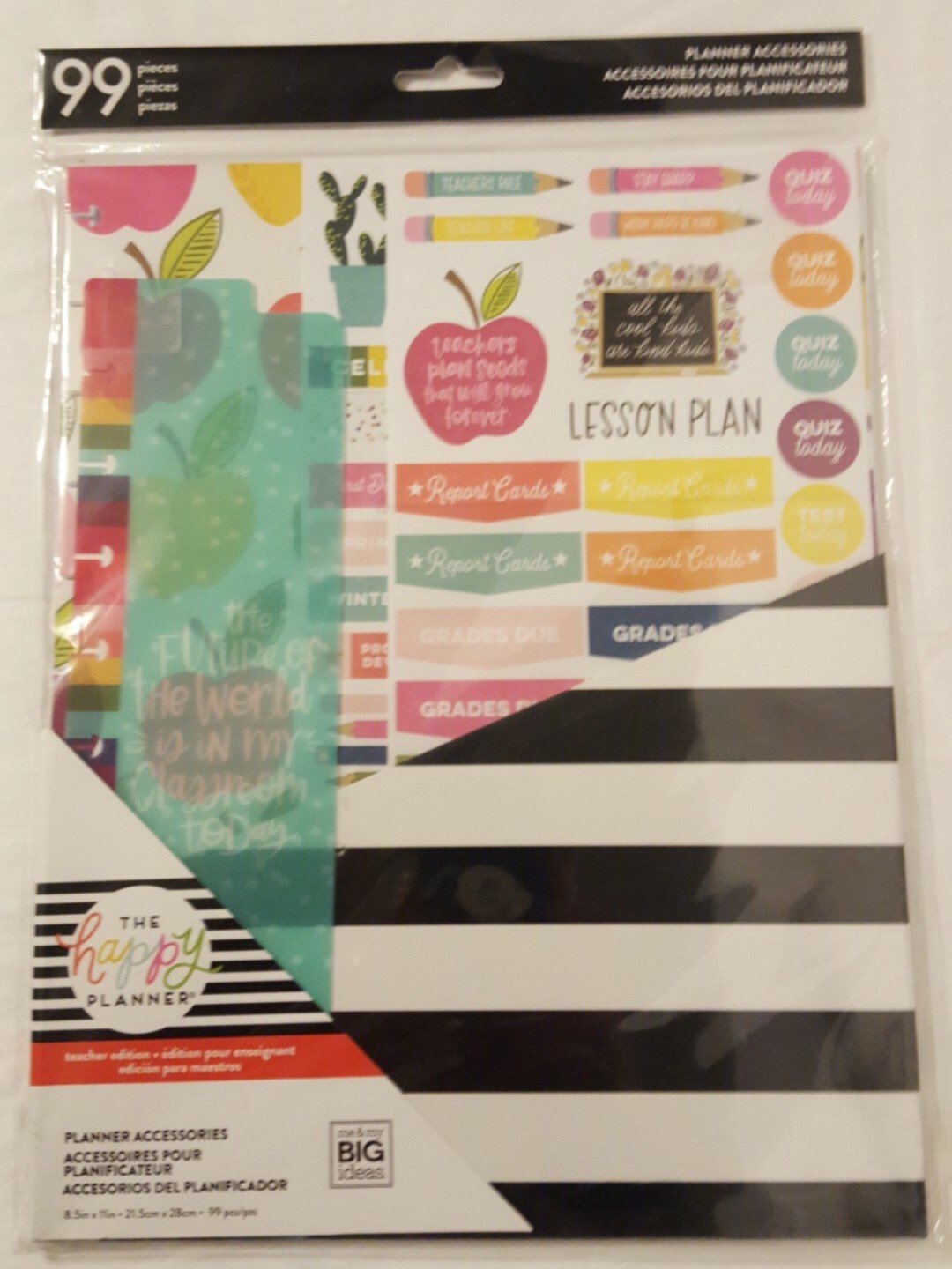The Happy Planner TEACHER EDITION Planner Accessories – Stickers, Folder, Paper