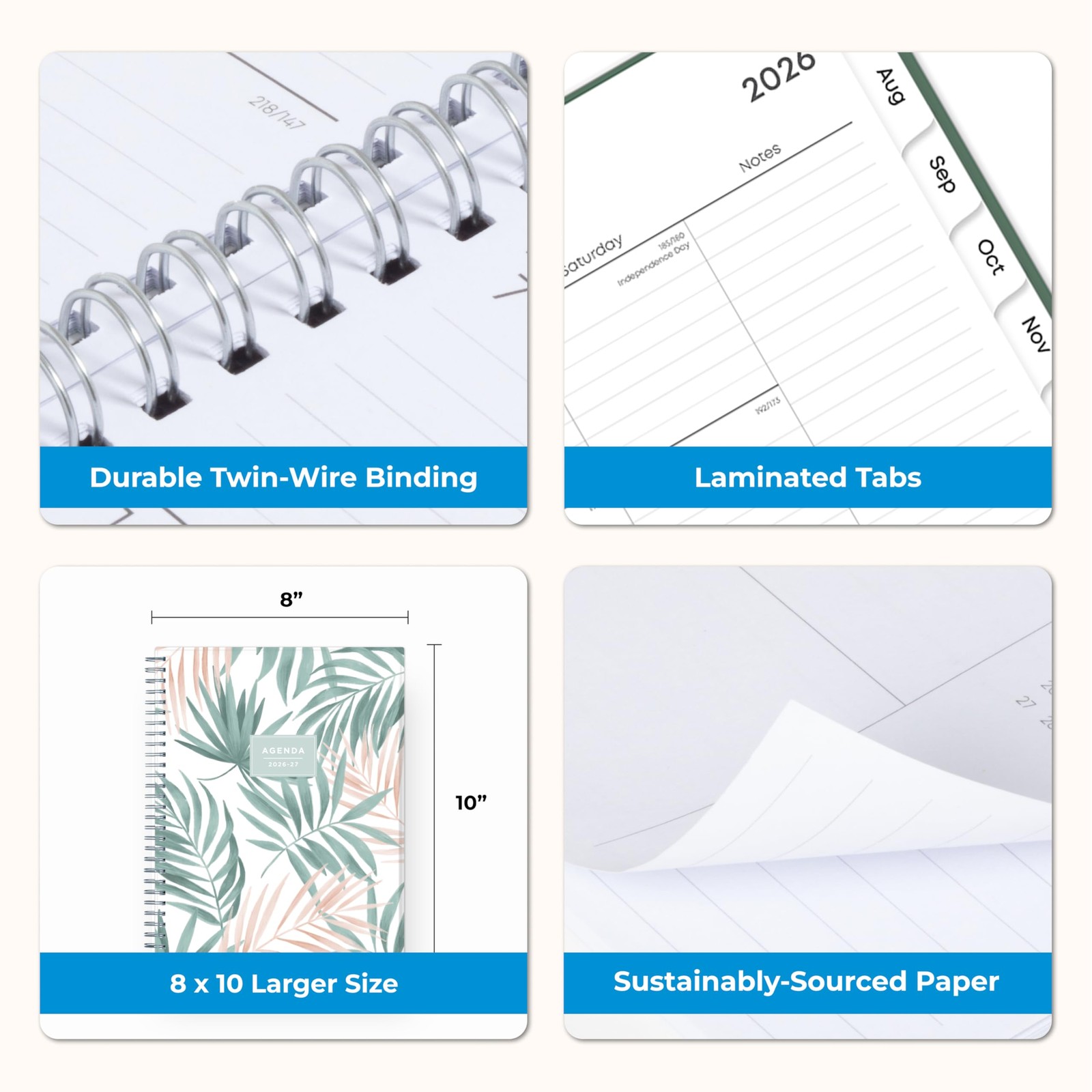 Academic Planner 2026 2027 Weekly Monthly July June 8 x 10.875 Flexible Cover