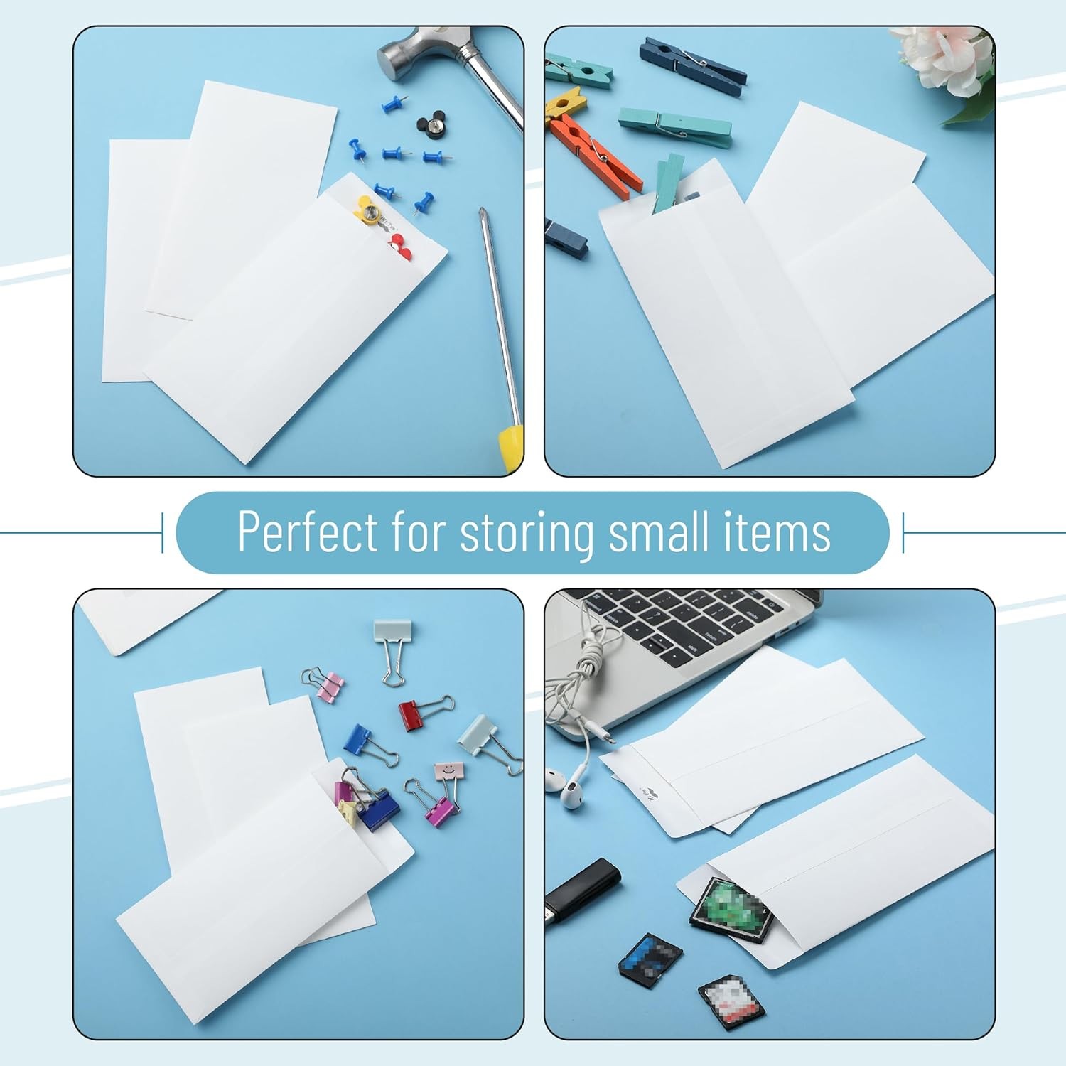 Mr. Pen- Money Envelopes for Cash, 100 Pack, 6.5″ x 3.5″, White, Small Money Sav