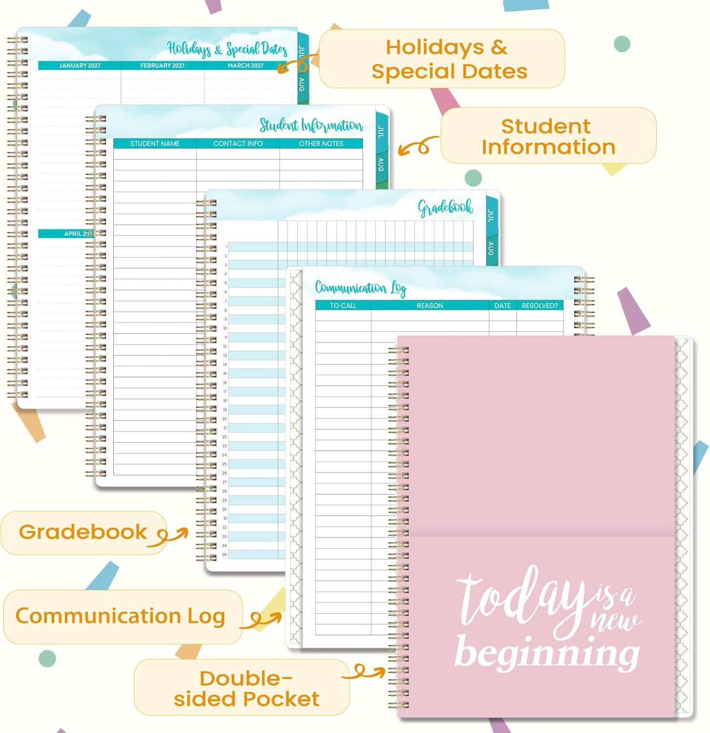 Teacher Planner 2026-2027 – Teacher Lesson Planner, July 2026 – June 2027, 2026-